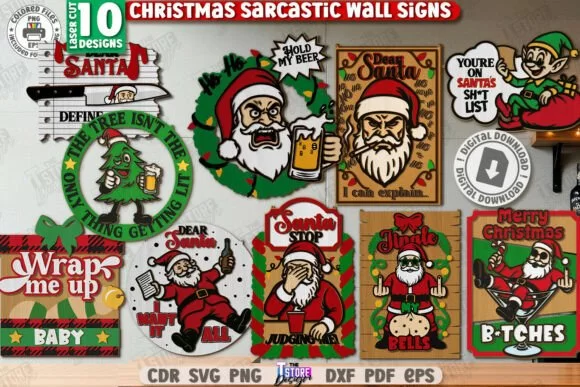 Christmas-Sarcastic-Wall-Signs