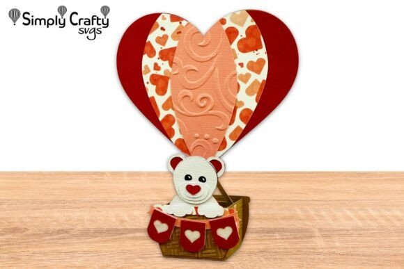 Bear In Balloon Card SVG 136820391 Creativo Digital