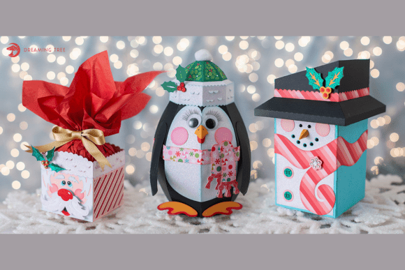 Happy Holiday Gift Boxes SVG 130451259 Creativo Digital