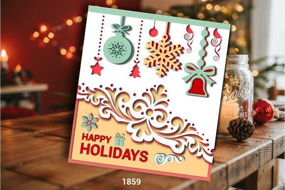 Multi Layer Christmas Gift Card 136137588 Creativo Digital