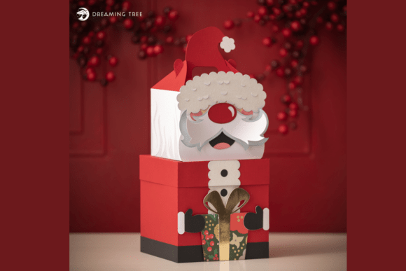 Santa Gnome Gift Box SVG 125528251 Creativo Digital