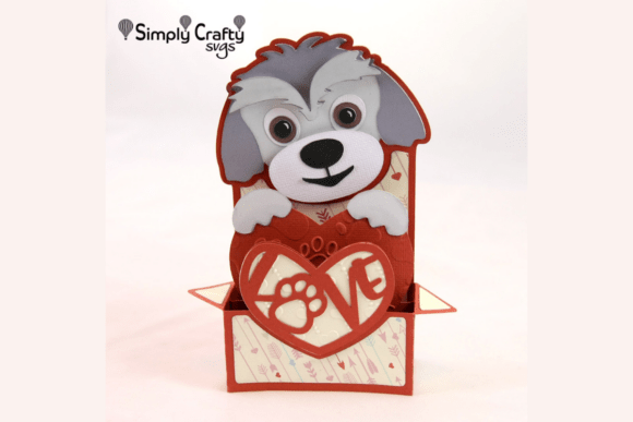 Dog Love Box Card SVG 136822085 Creativo Digital