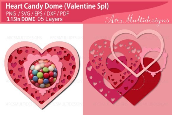 Heart Candy Dome Holder 139110147 Creativo Digital
