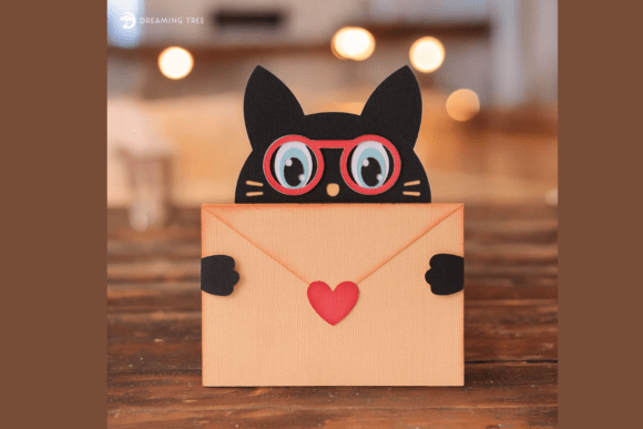 Kitty Surprise Note Card Free SVG 122206861 Creativo Digital