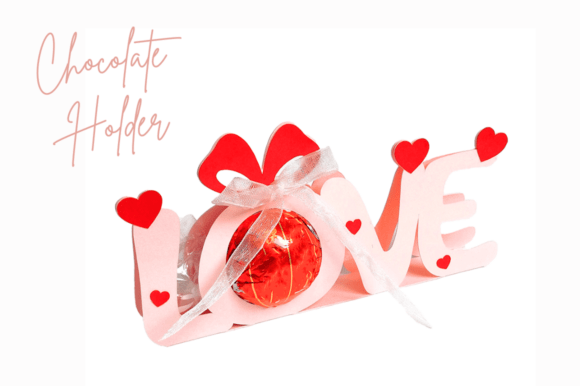 LOVE Chocolate Holder With Hearts 139433743 Creativo Digital