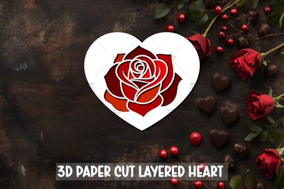 Paper Cut Valentine Layered Heart 114625258 Creativo Digital