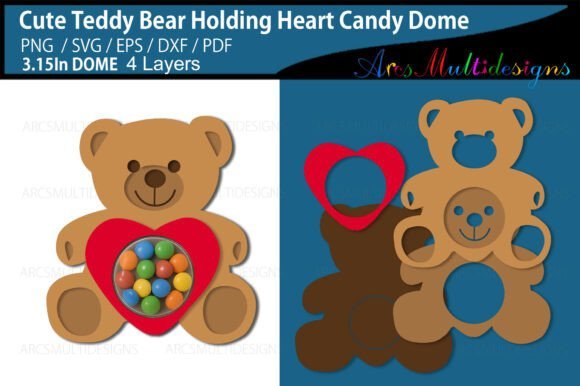 Teddy Bear Holding Heart Candy 134064900 Creativo Digital