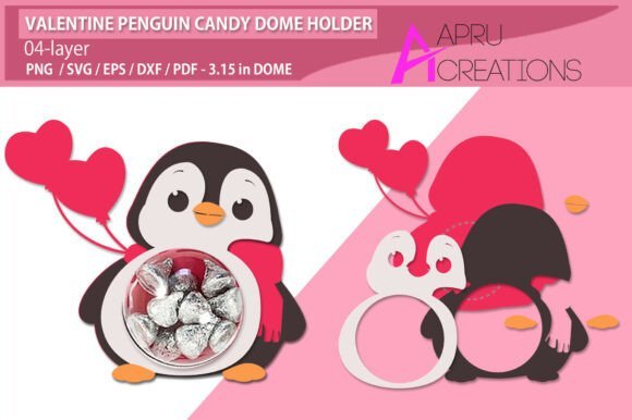 Valentine Penguin Candy Dome 139186219 Creativo Digital