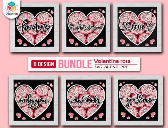 Valentine Rose Heart Shadow Box 140428042 Creativo Digital