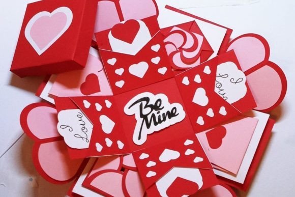 Valentines Pockets Exploding Box 78478806 Creativo Digital