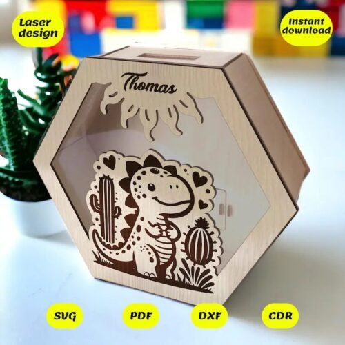 Alcancia Infantil Dinosaurios Creativo Digital