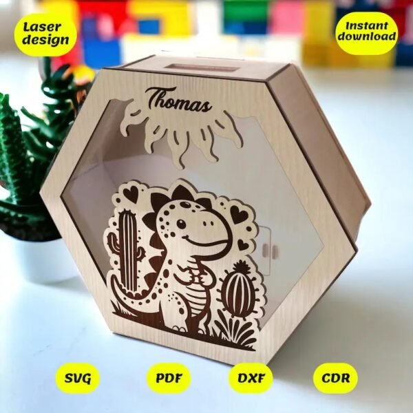 Alcancia Infantil Dinosaurios Creativo Digital