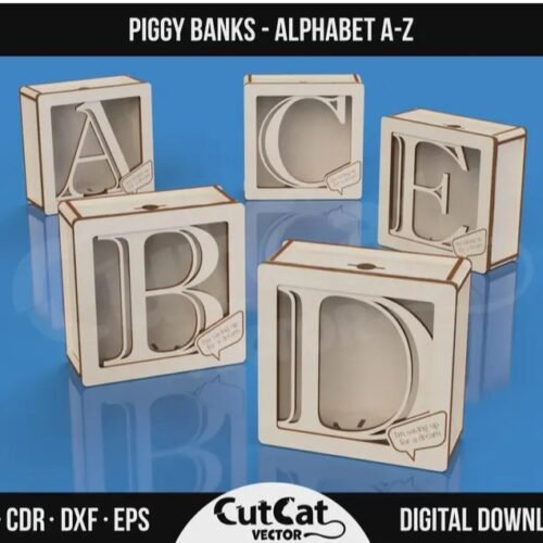 Hucha Alcancia Con Letras De La A La Z Creativo Digital