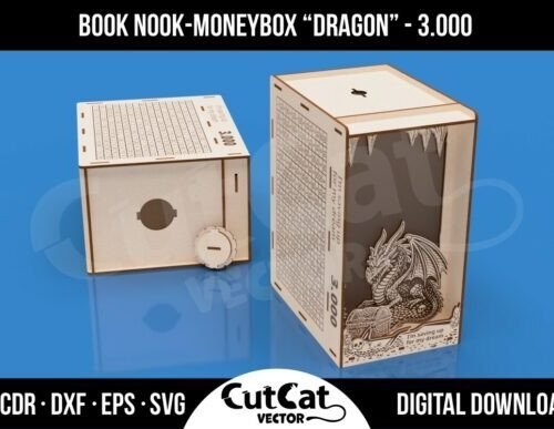 Hucha Book Nook Dragon 3000 Creativo Digital