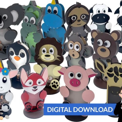 Juego De Alcancia Con Forma De Animalito Creativo Digital