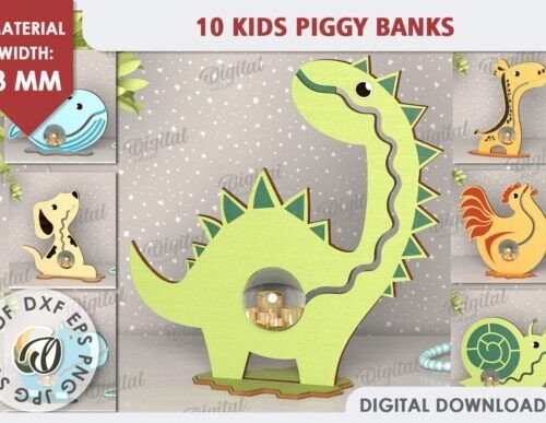 Lote De Alcancias Para Ninos Creativo Digital