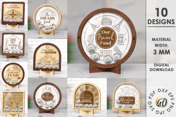 Paquete De Alcancias De Monedas Creativo Digital