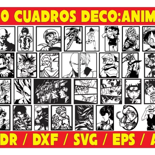 110 Cuadros Deco Anime Creativo Digital