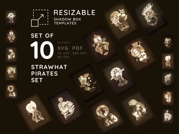 Conjunto De Caja De Luz De Peace One Pirates Crew Creativo Digital