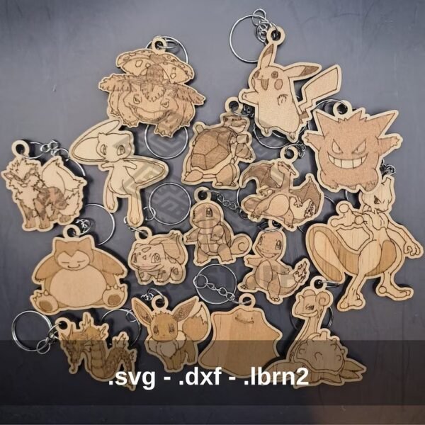 Juego De Llaveros De Pokemon De La Region De Kanto Creativo Digital