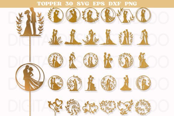 Adorno Para Tarta De Boda Creativo Digital