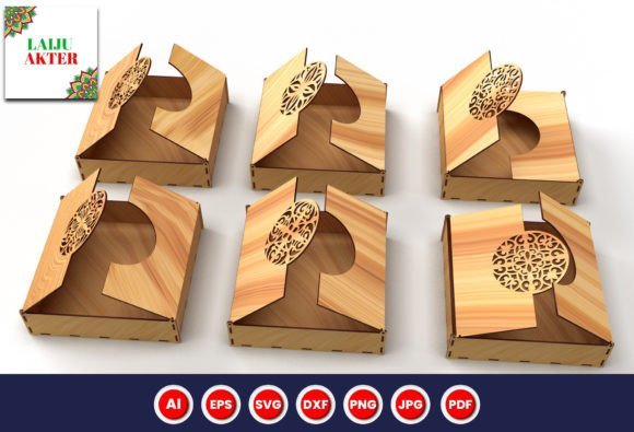 Caja De Regalo De Madera Con Adornos 2 Creativo Digital