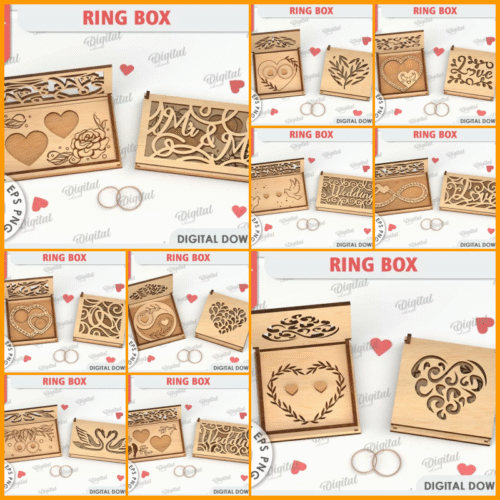 Cajas Para Anillos De Boda Creativo Digital