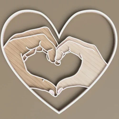 Corazon De Mano En Un Marco De Corazon 2 Creativo Digital