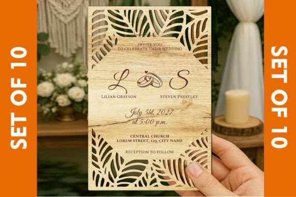 Juego De Invitaciones De Boda Creativo Digital