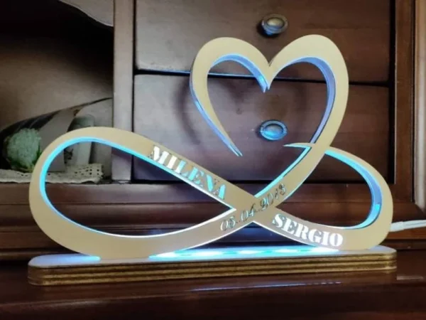 Lampara De Corazon Infinito Creativo Digital