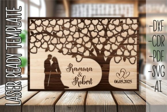 Libro De Visitas De Boda Arbol Del Corazon Creativo Digital