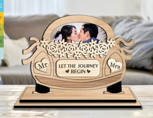 Marco De Fotos Para Fotos De Coche De Boda Creativo Digital