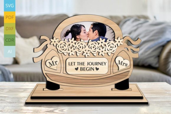 Marco De Fotos Para Fotos De Coche De Boda Creativo Digital