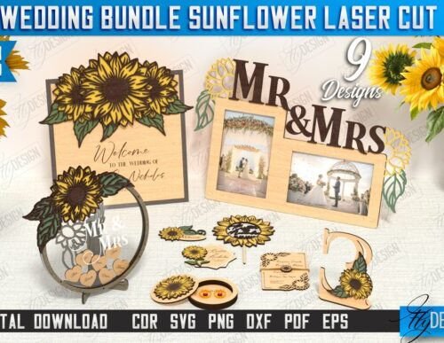 Paquete De Decoracion De Girasoles Para Boda Creativo Digital