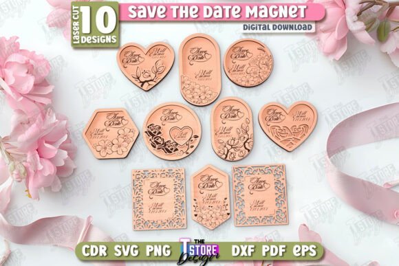 Paquete De Imanes Para Guardar La Fecha Creativo Digital