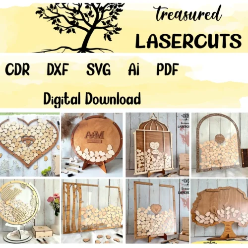 Paquete De Libro De Visitas De Boda Creativo Digital