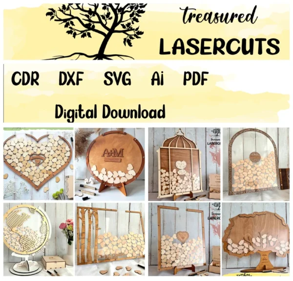 Paquete De Libro De Visitas De Boda Creativo Digital