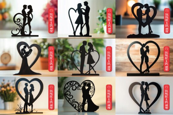 Paquete De Pareja En Forma De Corazon Creativo Digital