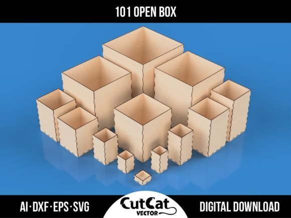 101 Cajas Abiertas De Diferentes Tamanos 3mm Creativo Digital