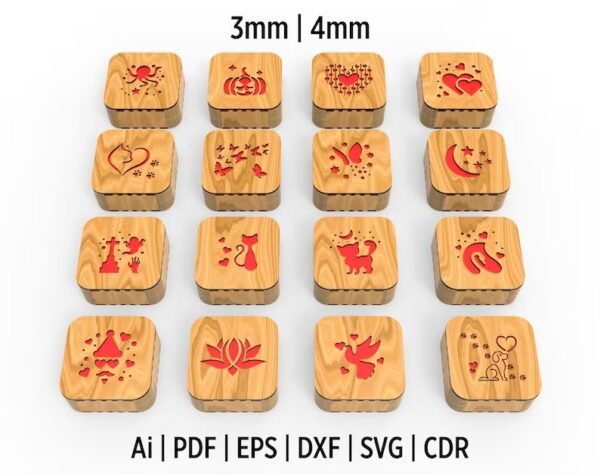 16 Diferentes Cajas De Regalo Decorativas Redondeadas Creativo Digital