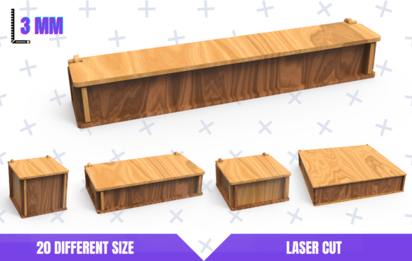 20 Cajas Cuadradas Diferentes Creativo Digital