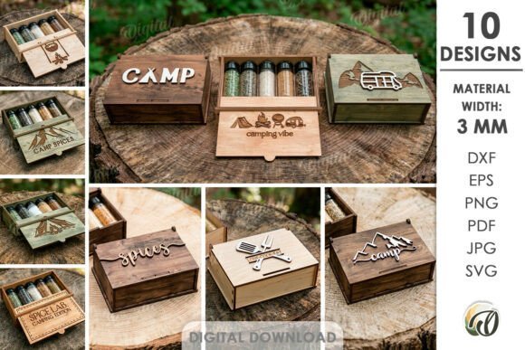 3D Travel Spice Boxes Bundle 147602665 Creativo Digital