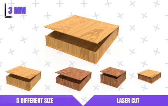 5 Cajas Cuadradas Diferentes Creativo Digital