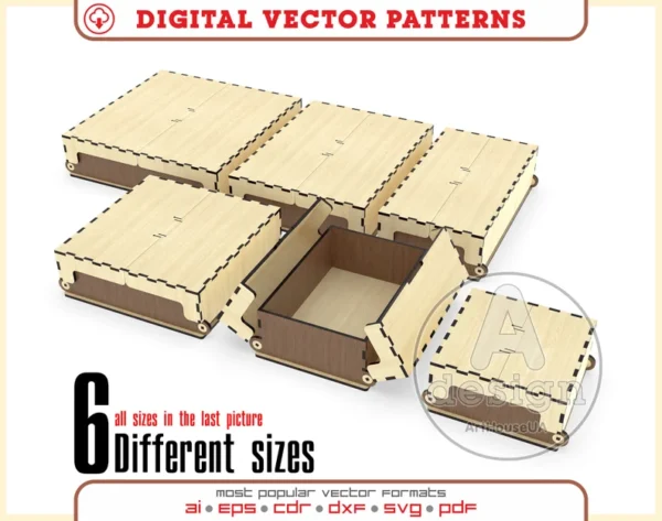 6 Cajas De Diferentes Tamanos Creativo Digital