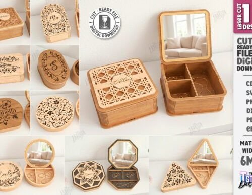 Jewelry Box With Mirror Laser 145579545 Creativo Digital