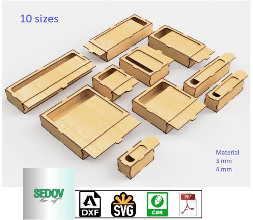 Laser Cut Boxes Set With 93063055 Creativo Digital