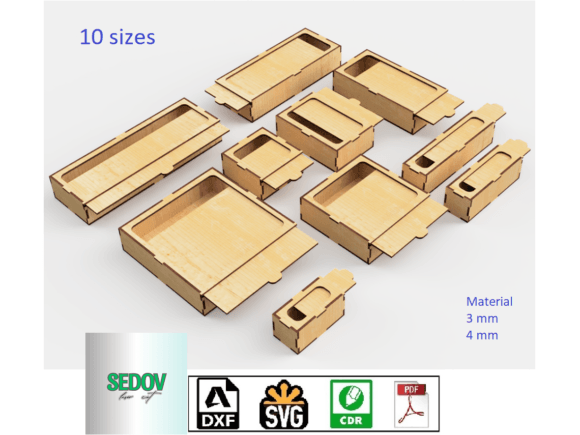 Laser Cut Boxes Set With 93063055 Creativo Digital