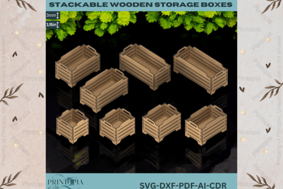Stackable Boxes SVG 209 118424463 Creativo Digital