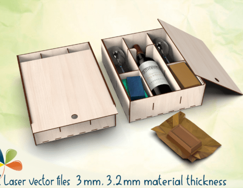 Wine Glass Gift Box SVG Laser Template Laser Cutting 136543835 1 1 580x387 Creativo Digital