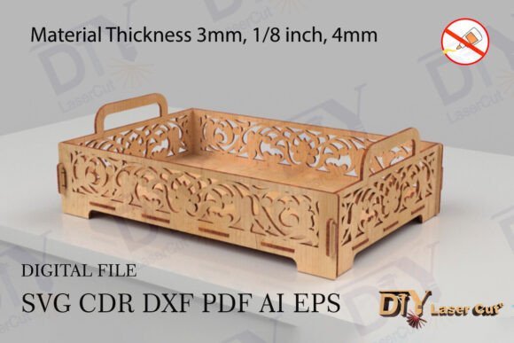 Bandeja Con Motivo De Lirios Creativo Digital